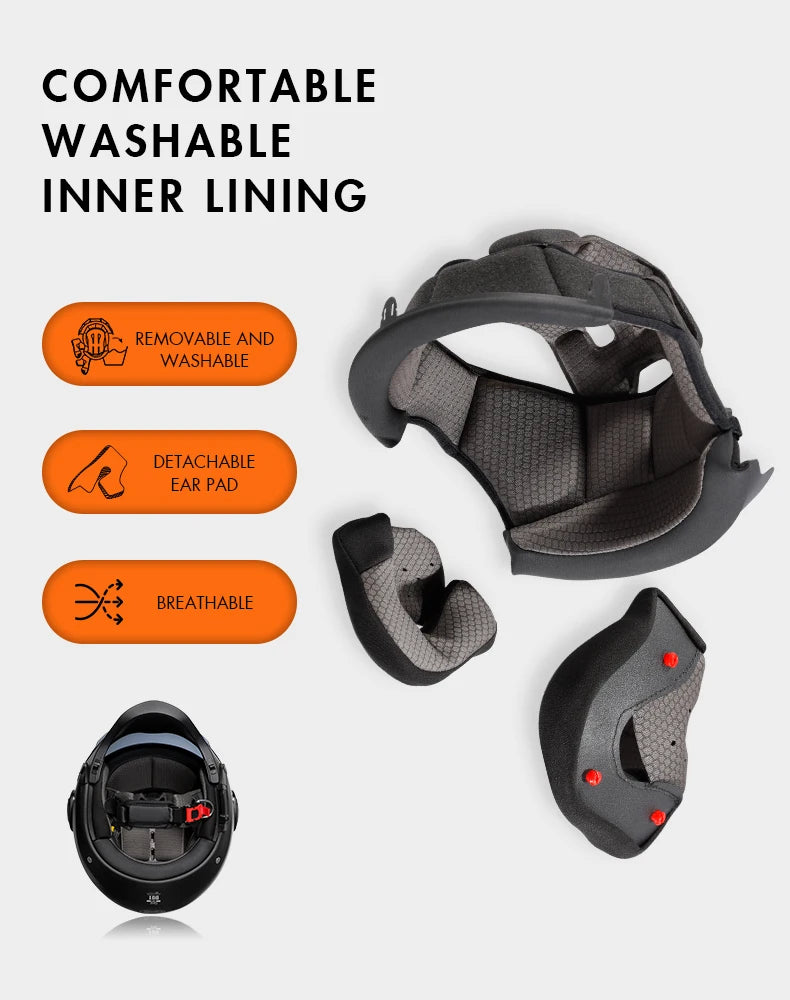 Full Face Open Face Motorcycle Helmet Double Lens Folding Modular Helmet Man Woman Retro Moto Integral Helmet