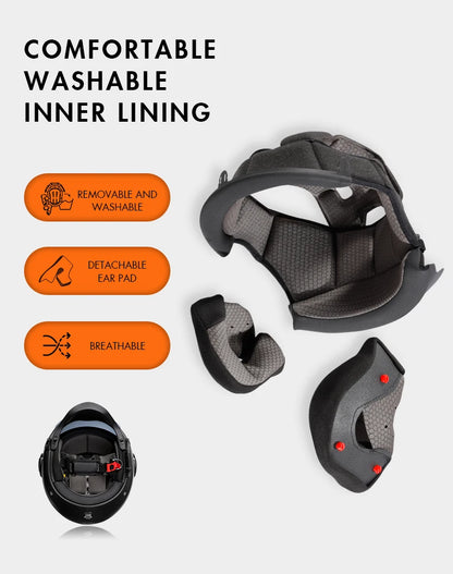 Full Face Open Face Motorcycle Helmet Double Lens Folding Modular Helmet Man Woman Retro Moto Integral Helmet