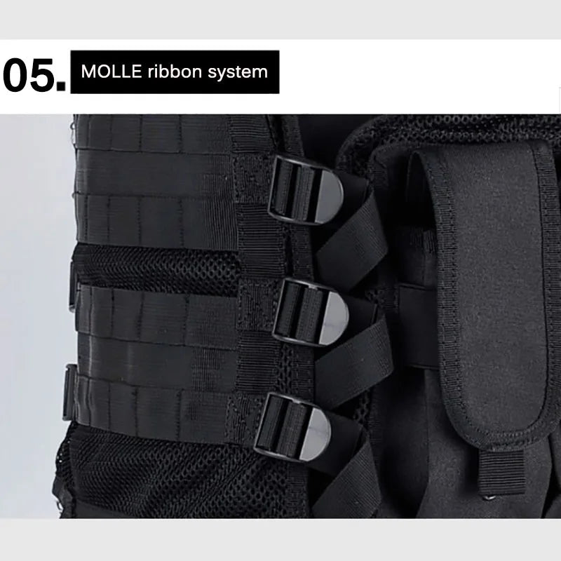 Multi-Pocket Swat Army Tactical Vest Jungle Combat Body Armor Vests Security Hunting Outdoor CS Game Airsoft Training Jacket