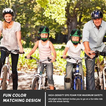 Lixada Kids Full Face Helmet Detachable Children Sports Safety Bike Helmet Protective Gear for Cycling Skateboarding Roller Skat