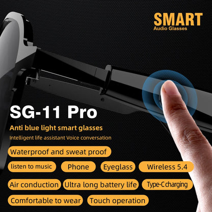 SG11 PRO Sunglasses Smart Wireless Bluetooth Glasses for Fashion Anti-Blue Light Glasses with Music Playback And Phone Answering
