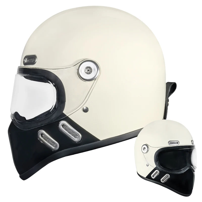 Carbon Fibre Motorcycle Helmet Full Face Retro Motorbike Helmet Men Women Cascos Para Moto Capacete Casco Moto For Harley DOT