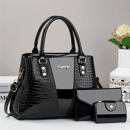 3Piece Set Casual Tote Bags Large Capacity Shoulder Bag Waterproof  Designer Female Handbag Simple Fashion Messenger Bags