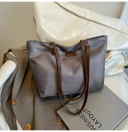 Casual Women's Oxford Cloth Shoulder Bags College Commuter Ladies Waterproof Tote Shopping Bag Large Capacity Female Handbags