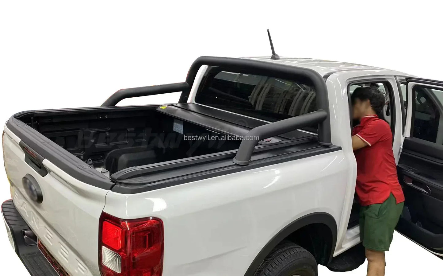 BESTWYLL New Next Gen Retrac Roller Roll Lid Shutter Electric Pickup Truck Bed Tonneau Cover For 2023  Ranger Xlt E-K81