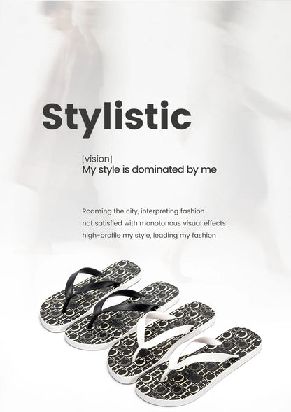 Flip Flops Men and Women Casual Shoes Luxury Brand Slippers Black White Shoes