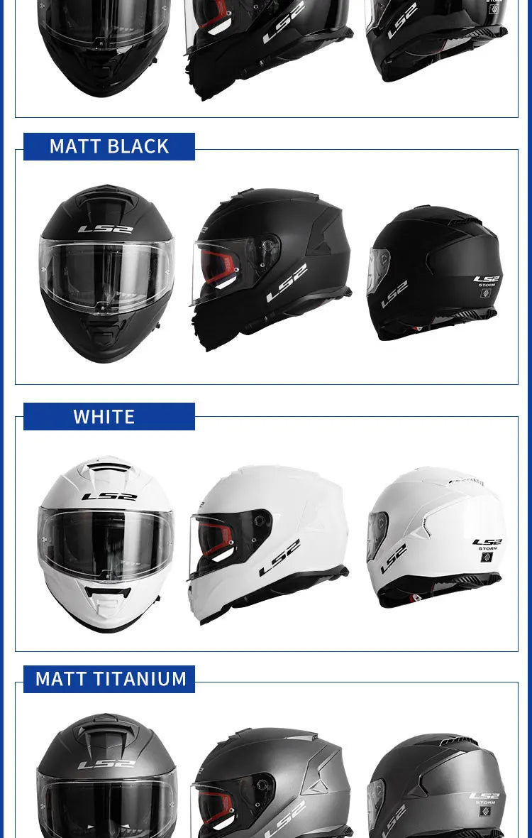 Capacete LS2 STORM Motorcycle Helmet ls2 ff800 full face helmets casque moto casco ECE Certification