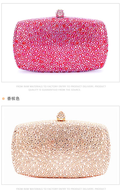 Evening Clutch Bags Green Bridal Clutches Bags Crystal Bridal Stones Purse Lady  Party Wedding Rhinestone Women Shoulder Handbag
