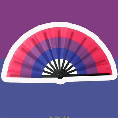 Rainbows Folding Fan Colourful Fan LGBTs Gay Prides Party Summer Music Festival