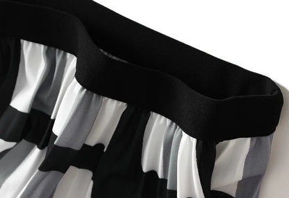 Organ pleated skirt for women, new high waist slimming mid length A-line skirt, pleated skirt, mesh skirt, mid length dress