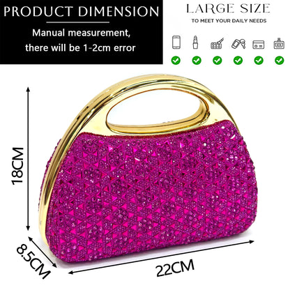 Venus Chan 2026 Women’s Italian Gold High Heels with Rhinestone Detail & Matching Bag Set - Stylish Pointed Toe Design