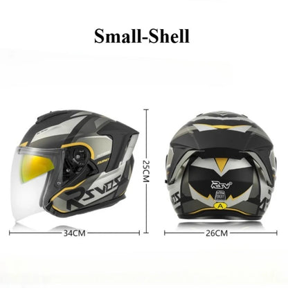 RSV DOT Motorcycle Helmet Double Visor 3/4 Half Helmets Scooter Casco Moto for Men Women Capacete Motorcycle Street Bike Gear