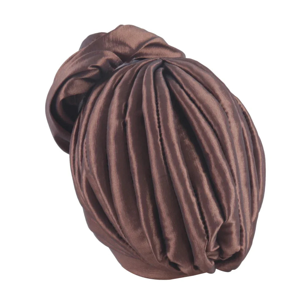 Raw Silk Big Rose Flower African Turban Caps for Women Headwear Head Wraps Nigerian Wedding Geles Party Headgear Bonnet