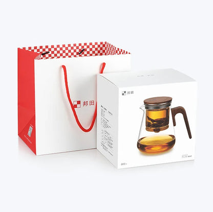 Bonston elegant cup insulation separation bubble teapot heat-resistant glass teapot simple filter tea cup 500ml