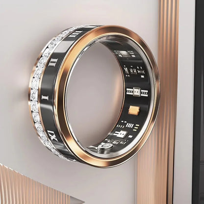 Diamond Fashion Women Smart Ring With Box IP68 Waterproof Lady ring Heart Rate Health Monitor Sports Pedometer Fitness Rings New