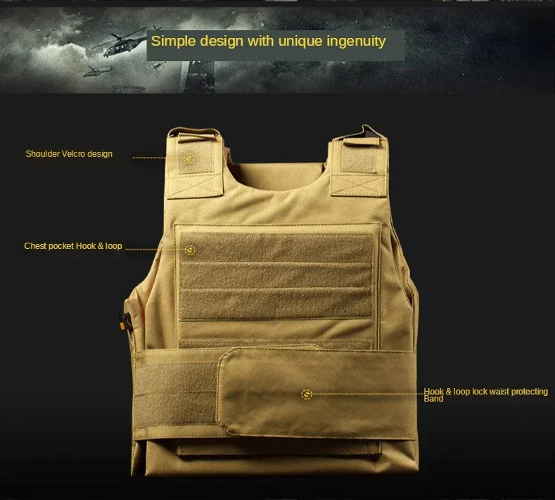 Airsoft Hunting Tactical Vest Molle Combat Assault Plate Carrier Tactical Vest 6Colors CS Outdoor Clothing Hunting Vest