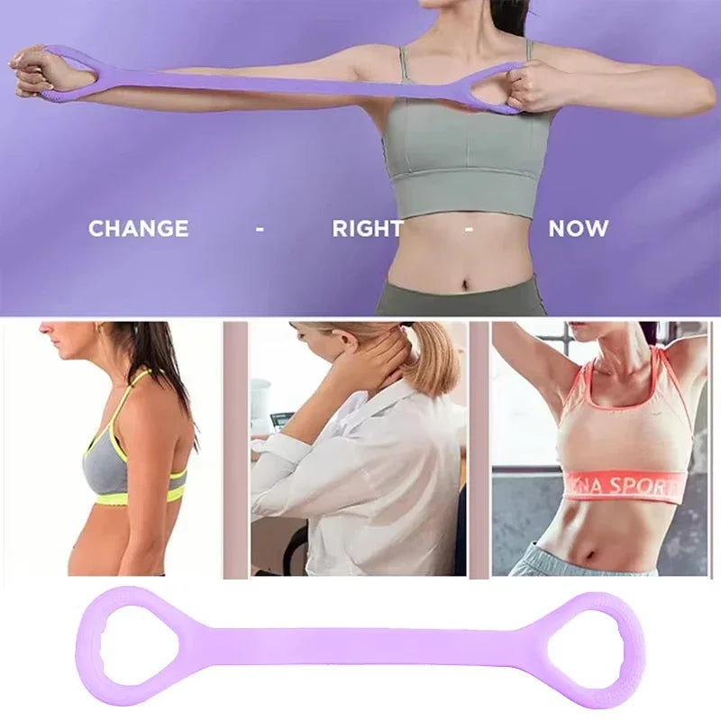 Fitness Workout Resistance Band Arm Back Shoulder Exercise Elastic Training Band Yoga Pilates Physical Therapy Equipment