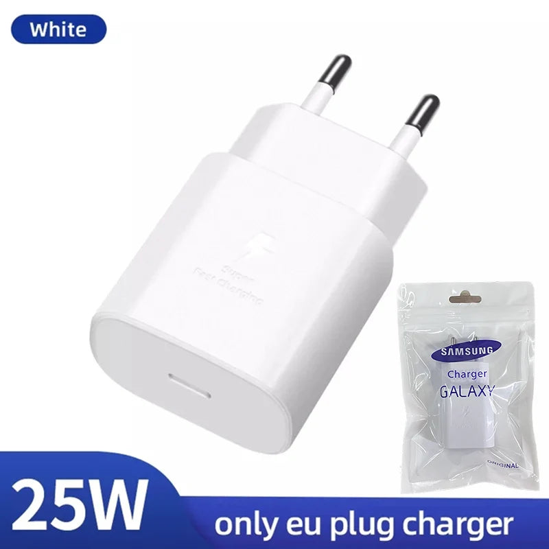 SAMSUNG 25W Charger 45W Adapter PD Type C Super Fast Charging Samsung Galaxy S26 S25 S24 S23 S22 Ultra A54 A34 Power Chargeur EU