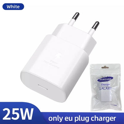 SAMSUNG 25W Charger 45W Adapter PD Type C Super Fast Charging Samsung Galaxy S26 S25 S24 S23 S22 Ultra A54 A34 Power Chargeur EU