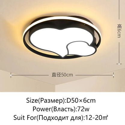 Modern LED Ceiling Light Minimalist Bedroom Lamp Home Decor Ceiling Chandelier Children's Room Lustre Living Room Lights Fixture