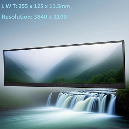 14 inch 4K bar monitor IPS3840X1100 game console industrial control screen WIN Raspberry Pi Android phone Type-c plug and play