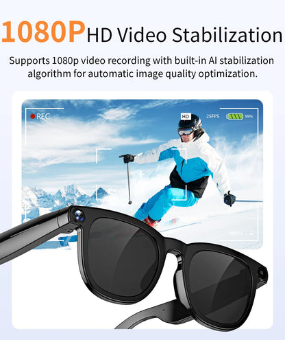 V3 AI Smart Glasses with ChatGPT, 8MP Camera Video Recording, Bluetooth Calls, Voice Wake, Music Playback Sunglasses