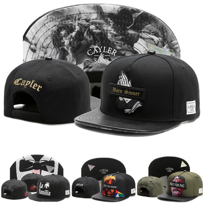 Classic Snapback Hat Cap Hip Hop Style Flat Bill Blank Adjustable Size