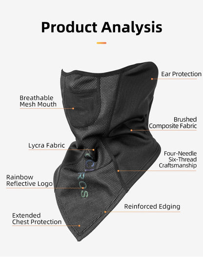 ROCKBROS Winter Warm Bike Full Face Mask Breathable Windproof Fleece MTB Road Bicycle Scarf Masks Ski Motorcycle Cycling Mask