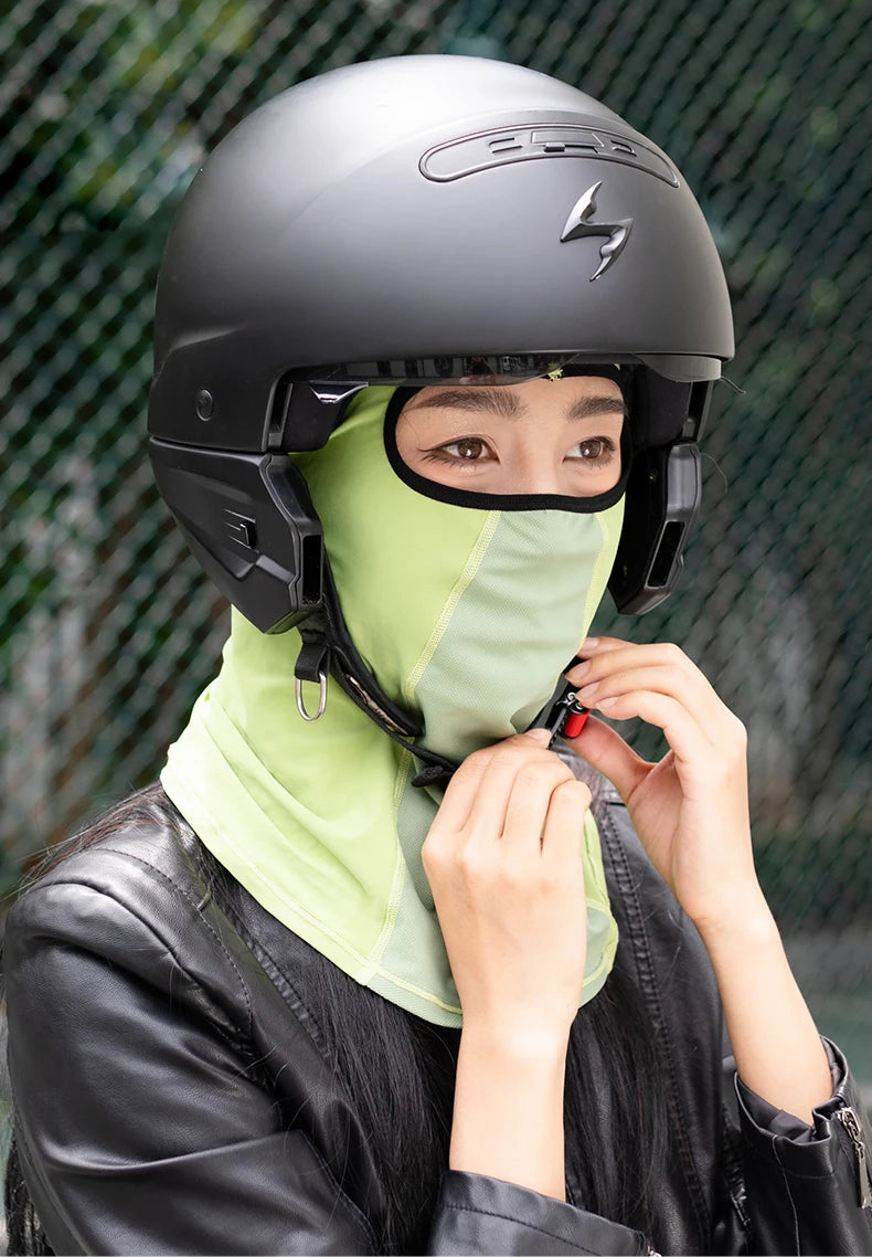 ROCKBROS Ice Silk Cycling Face Mask Cover Summer Breathable Cool Sports Bike Balaclava Anti-UV Cap Riding Headgear Cycling Masks