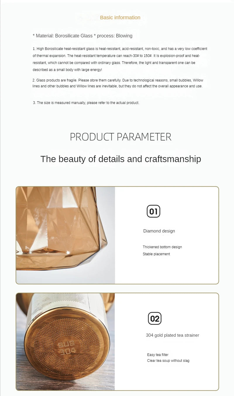 Glass Beam Pot Flower Tea Pot Health Pot Heat Resistant Glass Teapot With Strainer Infuser Teapot to Boil Water Kettle Gaiwan