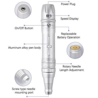 New Wireless PMU Tattoo Machine Permanent Makeup Microblading Eyebrow Lip Eyeliner Professiona Rotary Tattoo Pen Gun Kit