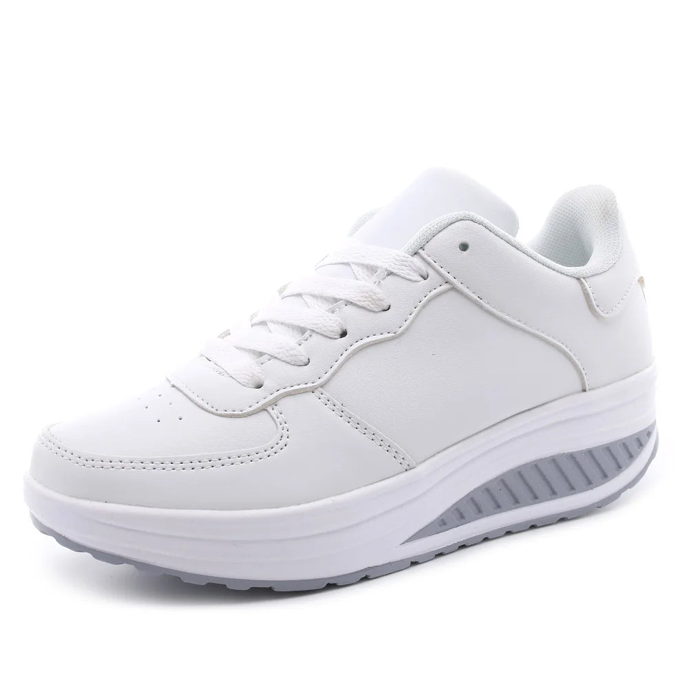 Women Sneakers Fashion Platform Shoes Lace Up Women Casual Flats Shoes Outdoor Lightweight Walking Women Shoes Zapatos De Mujer