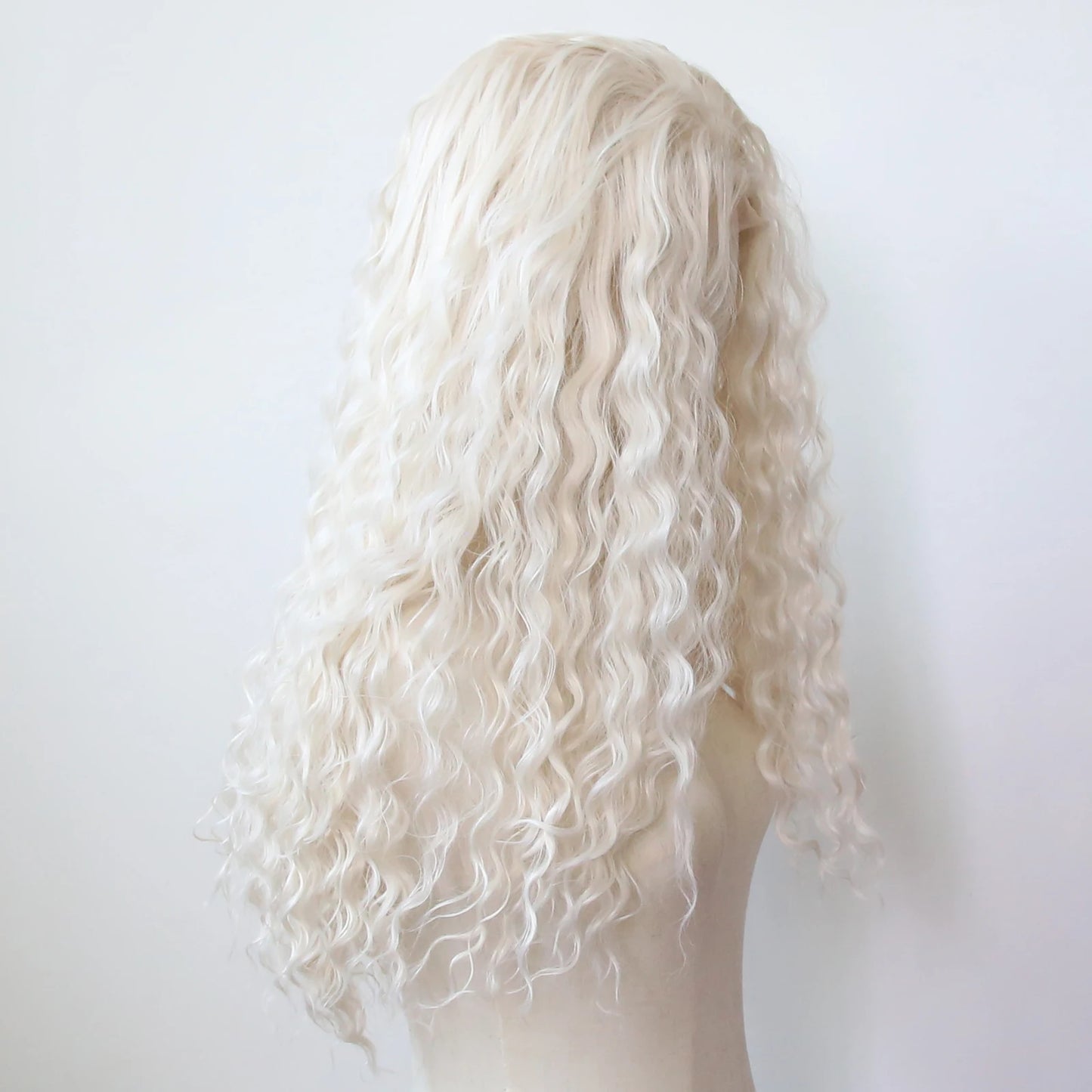 Black Romance Curly Synthetic Lace Front Wig Long Deep Curly Jet Black Lace Front Synthetic Wig Pre Plucked Natural Hairline