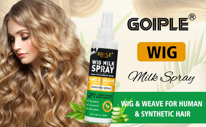 2 IN 1 Wig Shampoo Wig Care Solution Detangle Leave-in Conditioner Spray For Synthetic Lace Front Glue Remover Hair Wax Stick