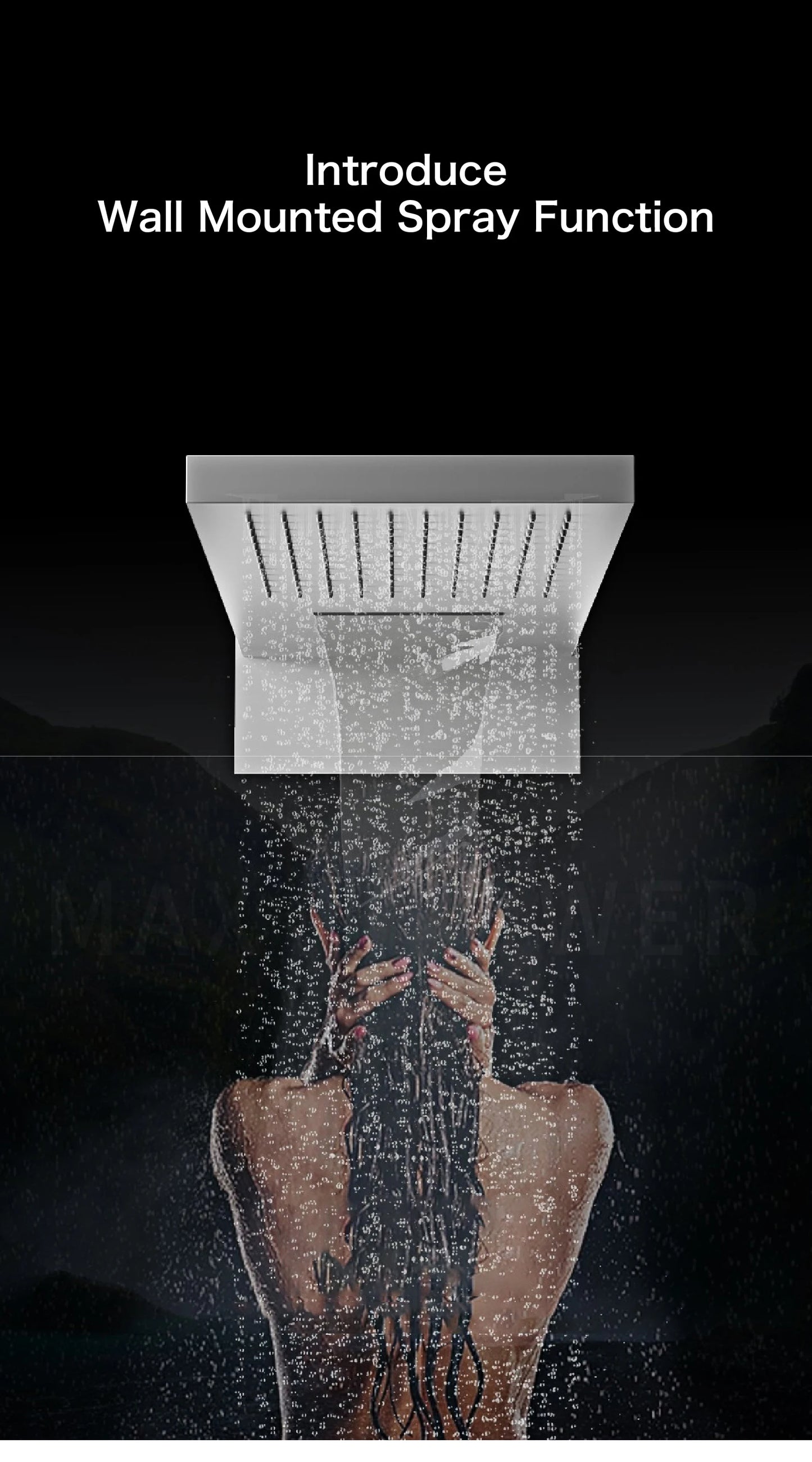 Gun gray brass luxury LED digital display constant temperature shower system embedded ceiling hot and cold water bathroom mixer