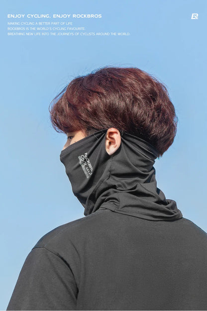 ROCKBROS Ice Silk Cycling Face Mask Summer Anti-UV Quick Dry Breathable Bike Scarf Mask  Fishing Riding Bandana Face Neck Cover