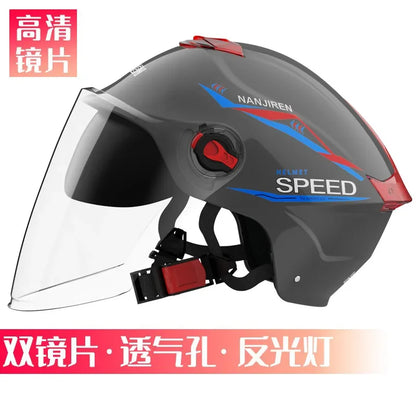 Summer Sun Protection Motocycle Helmet Universal Safety Half Helmet Windproof  Rainproof Electric Bicycle Comfortable