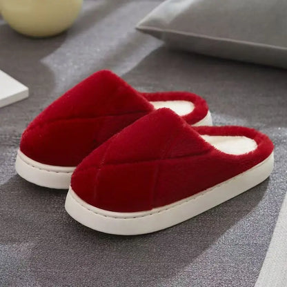2025 Winter Plush Slippers - Cozy Non-Slip Indoor Warm House Shoes, Cute Lightweight Couple's Unisex Thick Sole Home Slippers