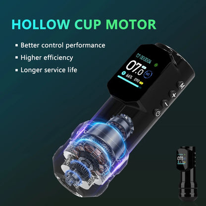 Large Color Screen Digital Display YILONG Wireless Tattoo Pen New Permanent Makeup Tattoo Machine with 1500MAH Power Tattoo Gun