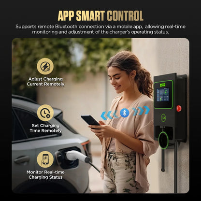 AUTOOL C701 EV Charger Station Wall-mounted Car Charger 7KW 32A Current Adjustable EV Charging Piles