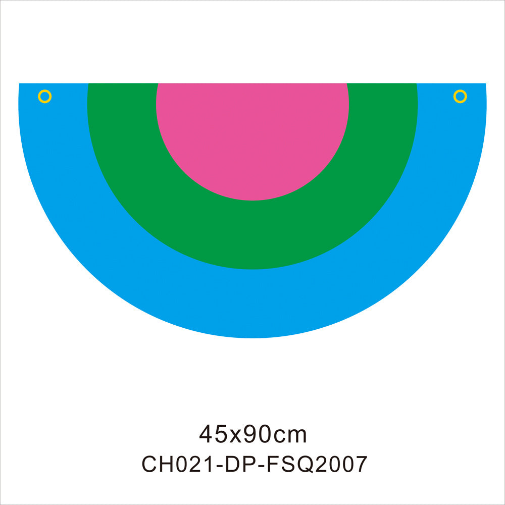 45*90cm Rainbow Flag Fan Shaped Gay  Semicircle LGBT Pride Lesbian Bisexual Transgender Pansexual Asexual Banner