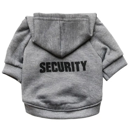 Security Dog Hoodie, Small Dog Coat, Chihuahua Sweatshirt, French Bulldog, Warm Puppy Clothes, XS-L