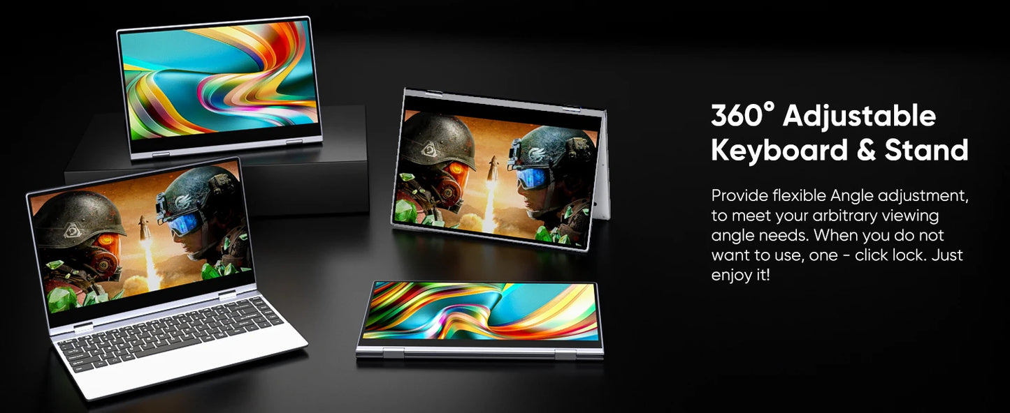 Dopesplay 14.1Inch Portable Monitor Lapdock Built-in 50000mAh Battery 10-Points Touchscreen 1080P HDR IPS Second Screen Extender