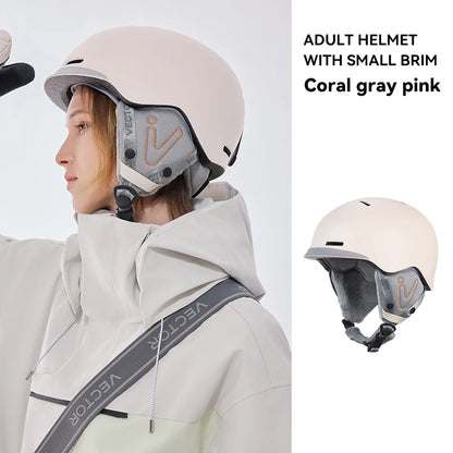 VECTOR Ski Helmet Safety Integrally-Molded Snowboard Helmet Motorcycle RemovableSkiing Snow Husband Men Women Child Kids