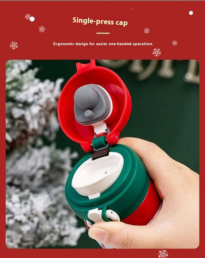 Hot 304 Stainless Steel Christmas and New Year Gift Bouncing Insulated Cup, Creative Water Cup, Internet Famous Minimalist Cup L