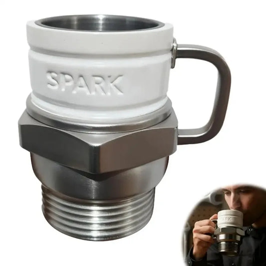 Novelty spark plug coffee cup 360ML, engine spark plug design cup, coffee, milk, Christmas gifts.