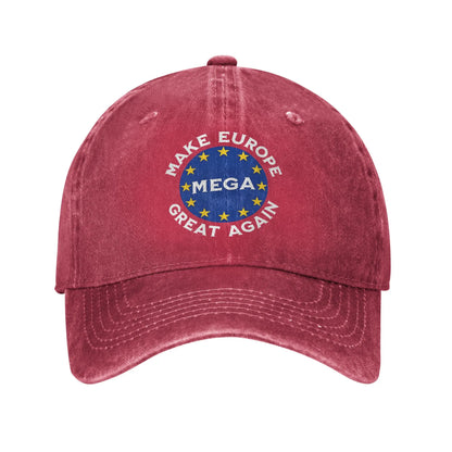 Make Europe Great Again Star Baseball Caps Casual Distressed Cotton MEGA EU Snapback Cap Unisex Outdoor Unstructured Soft Hat
