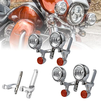 for Harl-ey Auxiliary Lighting Auxiliary Lighting Brackets Fog Light for Ha-rley Cvo Street Glide Flhx 2006-2020 Frame Parts