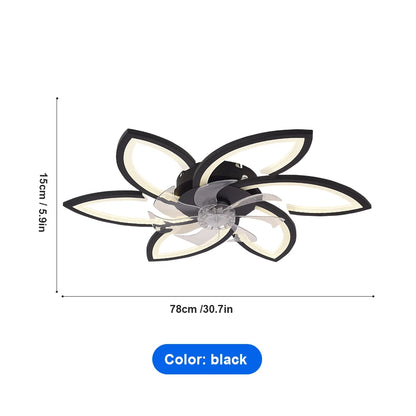 Ceiling Fan with Lights,Modern Dimmable Flower Shape, Remote Control/app Control,Timing 6 Gear Speeds Fan Ceiling Lamp
