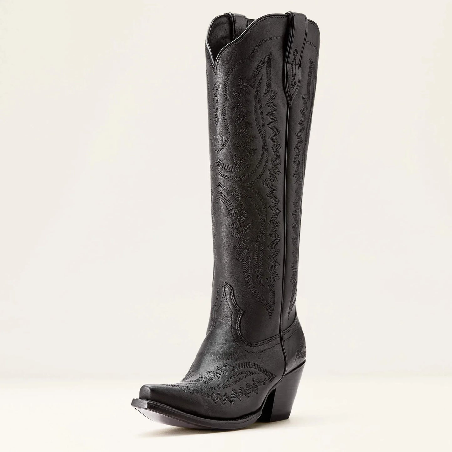 Women Western Cowboy Style Boots Pointed Thick High Heels Knee Length Embroidered Boot Autumn Block Heel Retro Casual Shoes